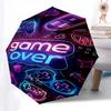 Neon Gaming Neon Game Over Automatic Opening Umbrella - Portable Folding Design with 8-Bone Steel Frame, , Ideal Gift for Gamers, Travelers,