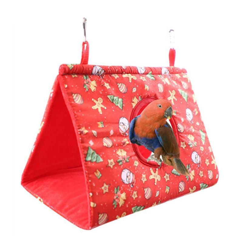 Bird Hanging Hammock for Cage Winter Warm Nest Tent House Hideout Parrot Snuggle Hut for Sleeping Playing & Rest