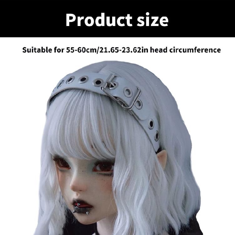 Fashion Punk PU Headband with Studded Rivet for Parties Nightclubs