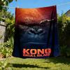 1pc King Kong Outdoor Flannel Throw Blanket Soft, Lightweight & Warm