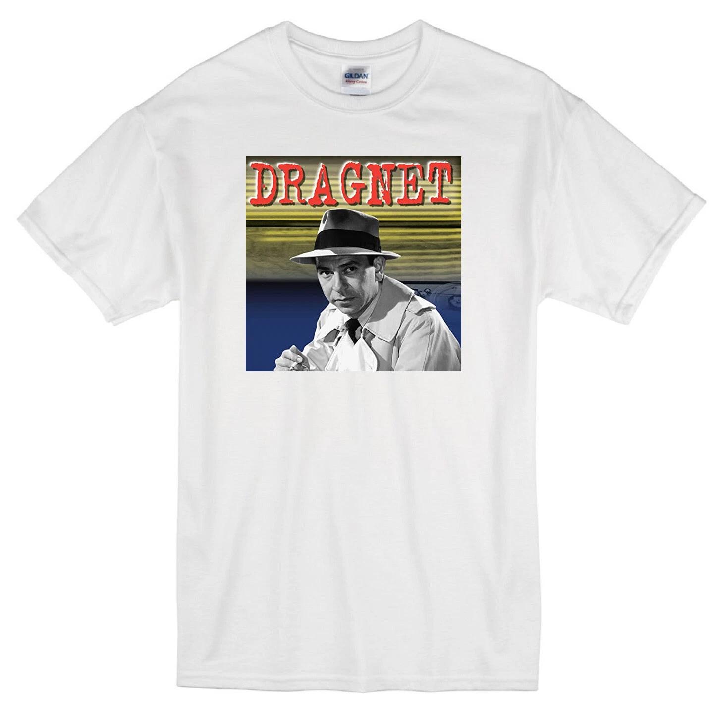 DRAGNET JOE FRIDAY JACK WEBB POLICE DETECTIVE COP CLASSIC RETRO TV WHITE T-shirt 2XL
