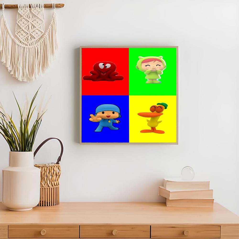 Pocoyo 5D Diy Diamond Painting Round Diamond Diy Frameless Holiday Artwork Suitable For Home Office Wall Decoration