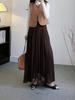 French Retro Polka Dot Irregular Hem Skirt
