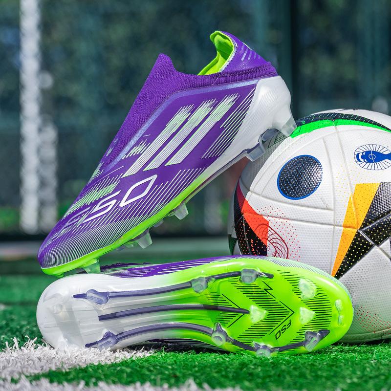 Popular F50 Seamless Fly-Woven Football Shoes Men'S Low-Top Youth Long Nails Broken Nails Lawn Training Football Shoes