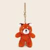 Red Panda Plush Keychain Small Cartoon Red Panda Wearing Raincoat Bag Charm Stuffed Animal Hanging Accessories for Handbag Purse