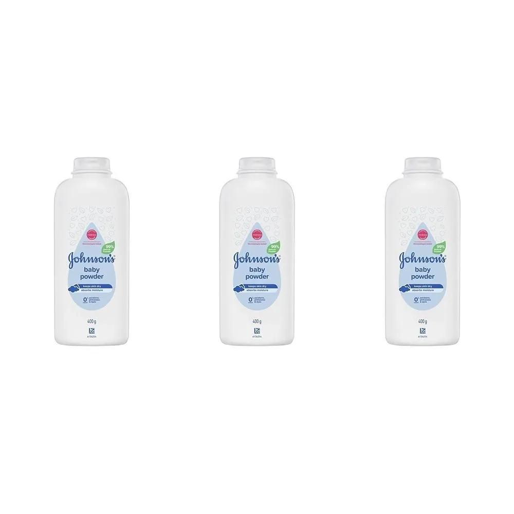400 г 3 упаковки Детская присыпка из кукурузного крахмала Johnsons Baby Pure 400 г