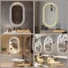 60*90cm  Frameless Oval Wall-Mounted Smart Mirror, Anti-Fog Touch Screen Bathroom Mirror