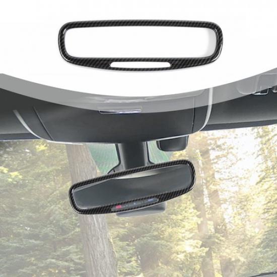 Carbon Fiber Inner Rearview Mirror Covers For Dodge Durango 2017+ Accessories US
