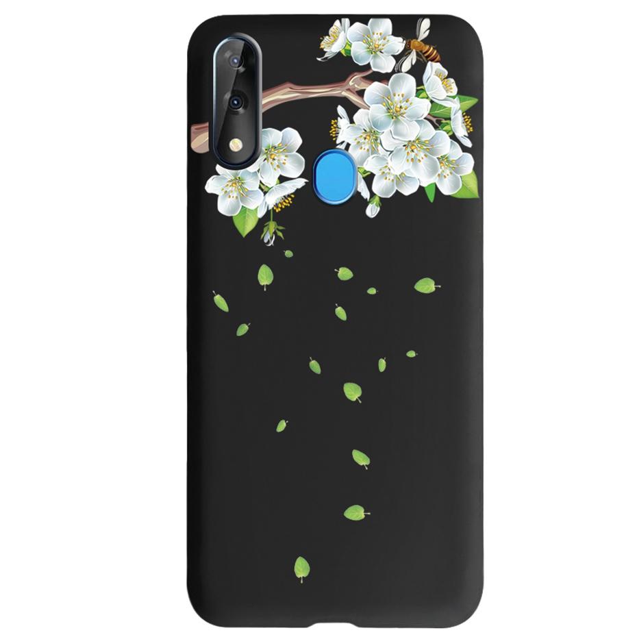 Etui do ZTE Blade V10 Modny Wzór Kwiatowy Serce Etui na Telefon do ZTE Blade V10 Vita V 10 Czarne Silikonowe Miękkie TPU Zderzak