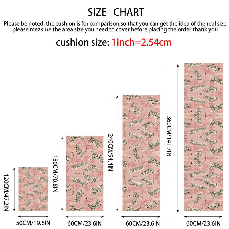 VIKAMA Pink Leopard Print Long Rug for French Luxury Entrance Hall Floor Mat Anti-Slip Kitchen Bedroom Carpet Home Decoration