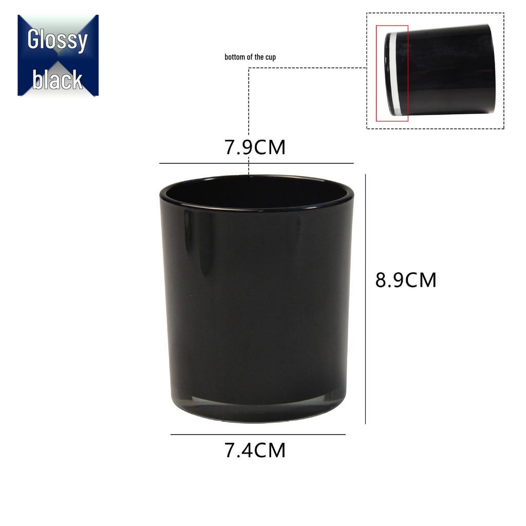 Romantic Black Frosted Glass Candle Holder for DIY Aromatherapy