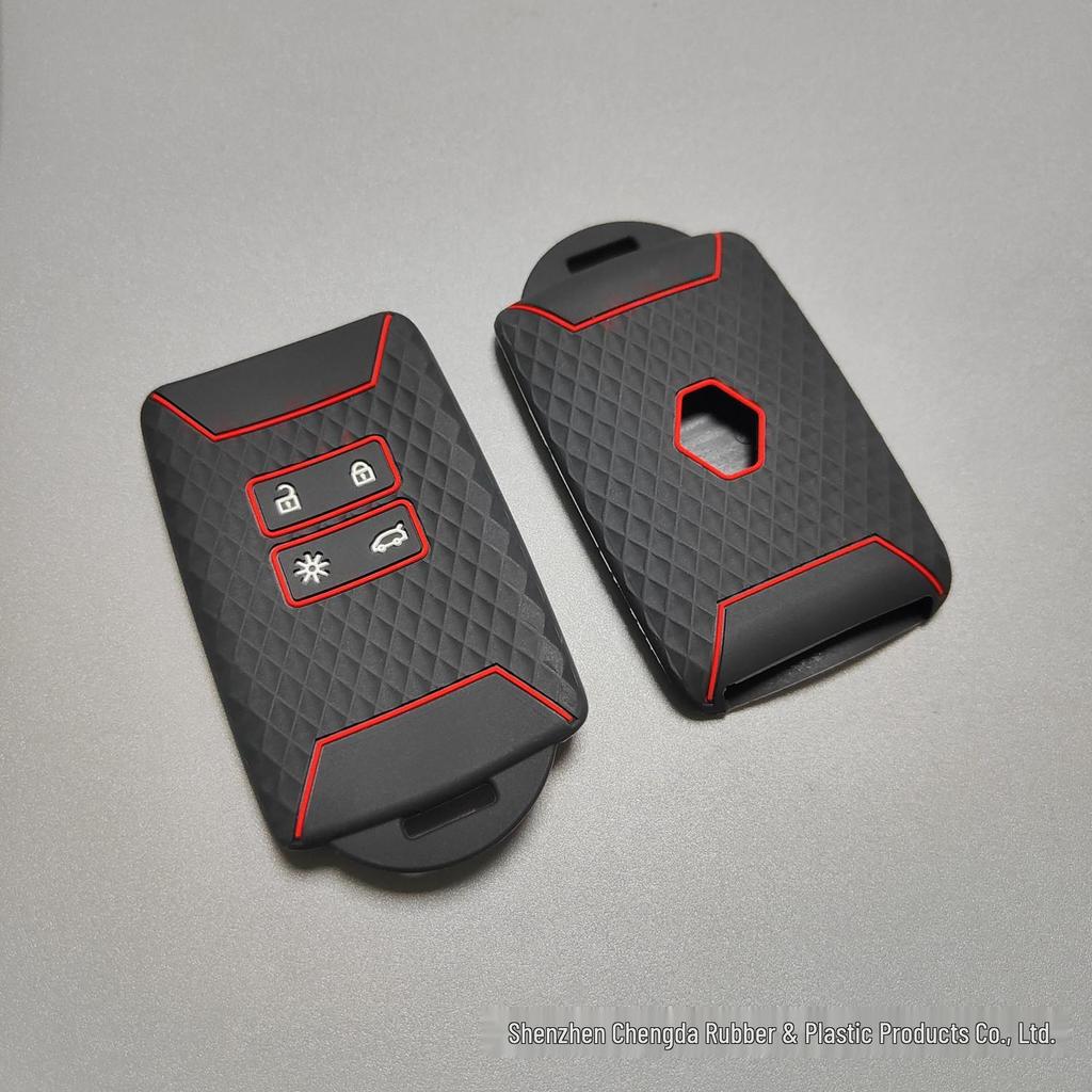 Renault Key Case: Honeycomb Pattern Silicone Bag for Koleos/Fenglang/Fengdu - Anti-Fall Remote Protection