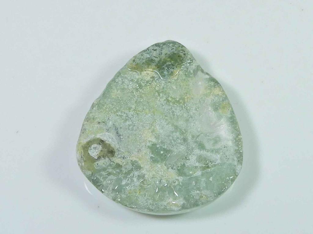 80Cts. Lodolite Garden Quartz Pear Crystal Cabochon Loose Gemstone 35X41X6MM SK-3378