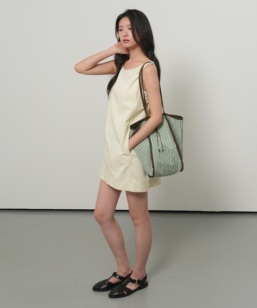General Idea Minimal Twill Dress [Ivory] / Gf2Lop515