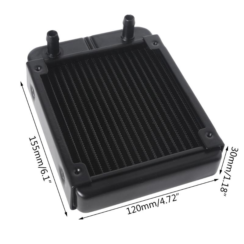 Radiator computer pentru răcire cu apă Schimbător de căldură din aluminiu cu 18 țevi Radiator cu lichid de răcire pentru CPU PC Sistem de răcire cu apă