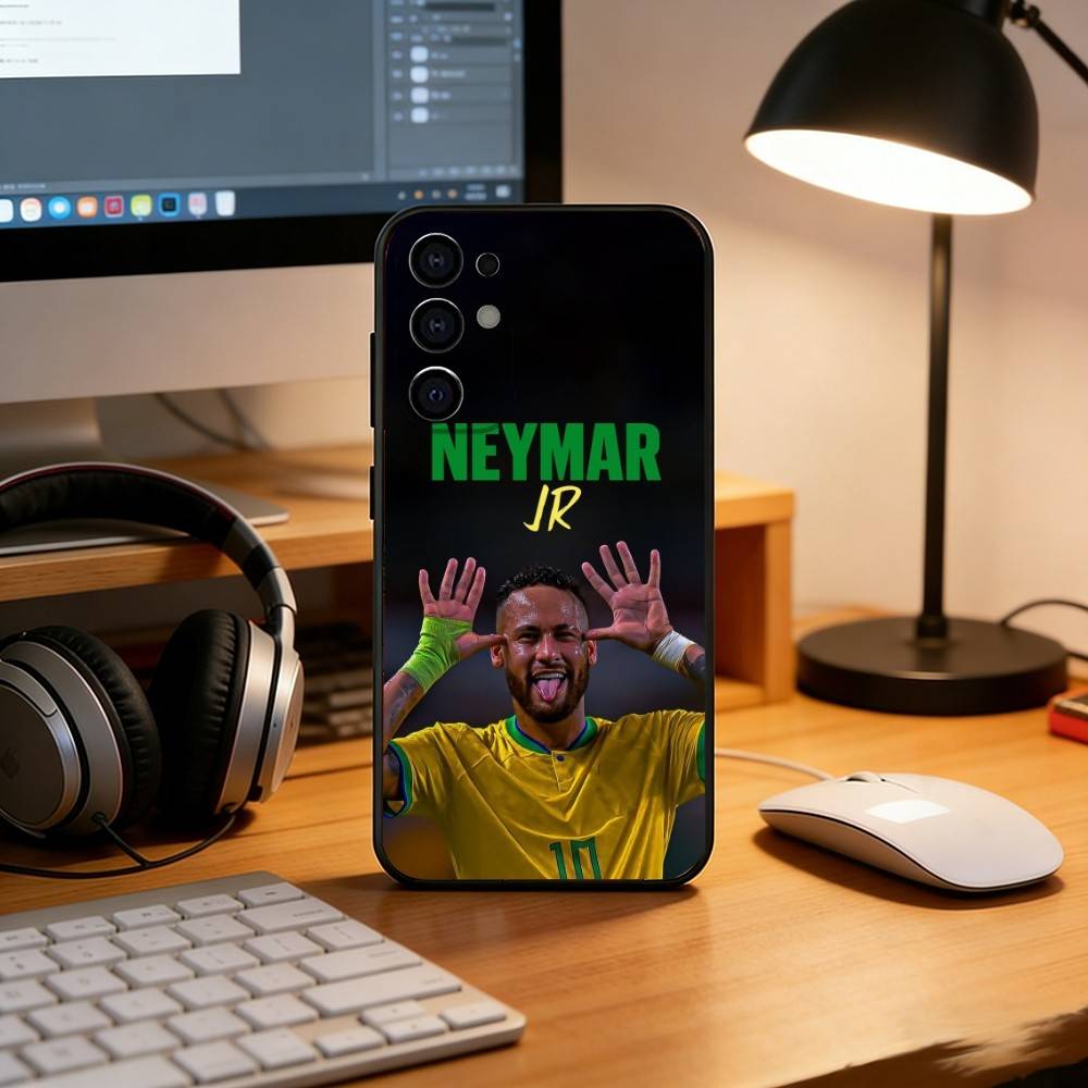 Fußballspieler Neymar Handyhülle Schwarzes Silikon Weich Für Samsung S25,S24,S21,S22,S23,S30,Ultra,S20,Plus,Fe,Lite