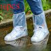 8 pairs of Transparent Sandproof Shoe Covers - High-Quality,Slip-Resistant,Washable Disposable,Designed for Rain Boots, Sneakers