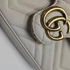 [Pre-Owned] GG Marmont Gold Logo Distressed Quilted Leather Mini Crossbody Bag - Good #1OSS75K