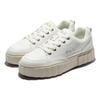 Fila Sandblast Fabric Platform Abrasion Resistant Abrasion Resistant Low Top Skateboard Shoes Unisex White 1TM01576E_920