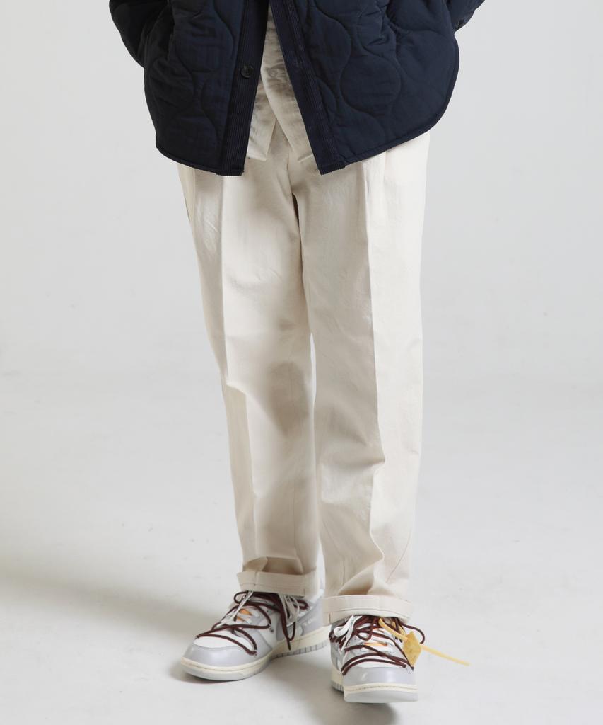 STAGE NAME Washed Tapered Wide Pants_Cream