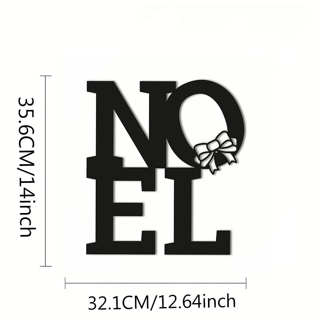

Декоративное настенное панно Рождество Искусство сложенных слов Подвесное настенное искусство, Рождественское украшение, Домашний декор, и Металлический декор для стены чёрный