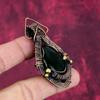 Green Fire Labradorite Gemstone Pendant Copper Wire Wrapped Handmade Jewelry