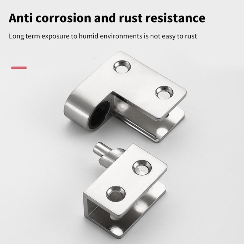 Rustproofed Toilet Partition Panel Fastener Corrosion Resistant Door Hinge Clamps For Commercial Restroom Installation