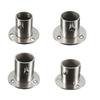 Wardrobe Bracket Rod Holder Shower Curtain Flange Heavy Duty Socket Wall Mounted Tube Closet Rods End Support for Garden