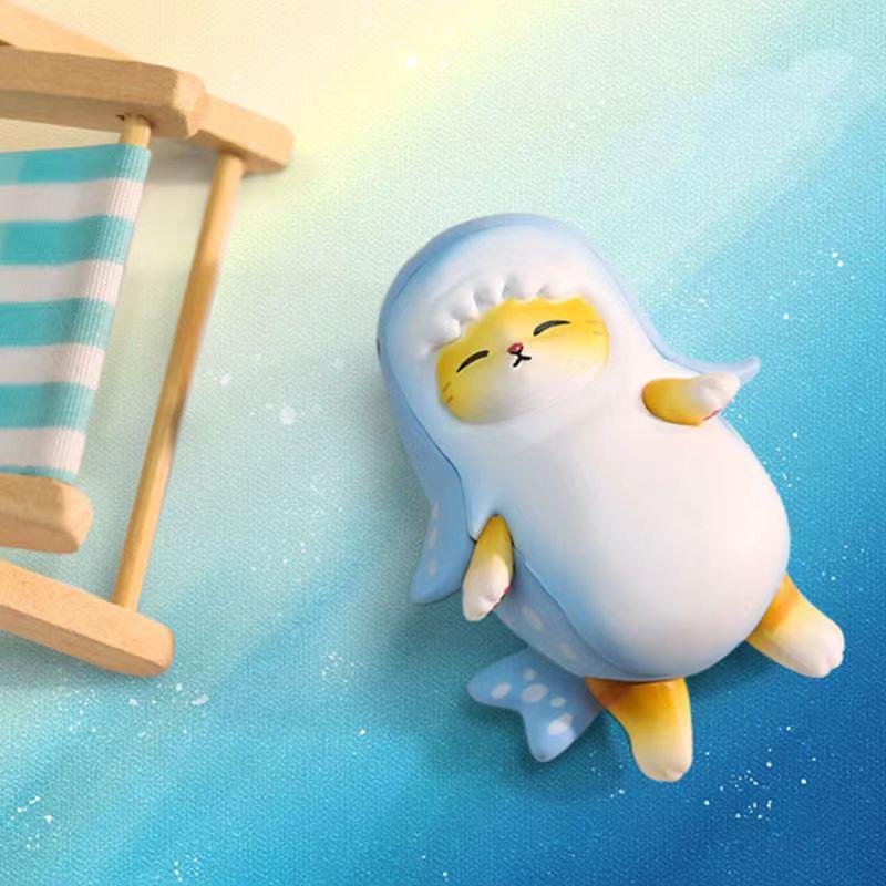 New Shark Cat Blind Box Cos Marine Organism Figures Toy Ornaments Dolls Fans Children Christmas Gift