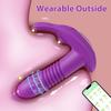 Stoßvibrator für Frauen App-gesteuert Teleskopischer Dildo Fernbedienung G-Punkt-Massage Klitorisstimulator Sexspielzeug für Frauen