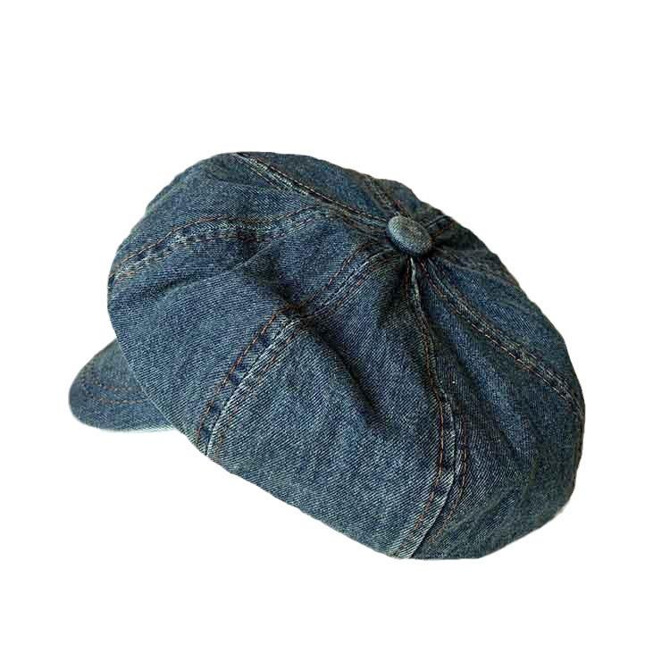 Retro Old Cowboy Beret Children Show Their Faces Small Versatile Painter Hat Literary Octagonal Hat Newsboy Hat Tide