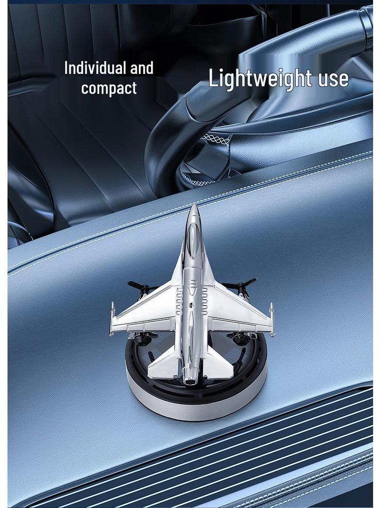 F16 Snapdragon Rotating Solar Car Aromatherapy Ornament with Light & Long-lasting Fragrance
