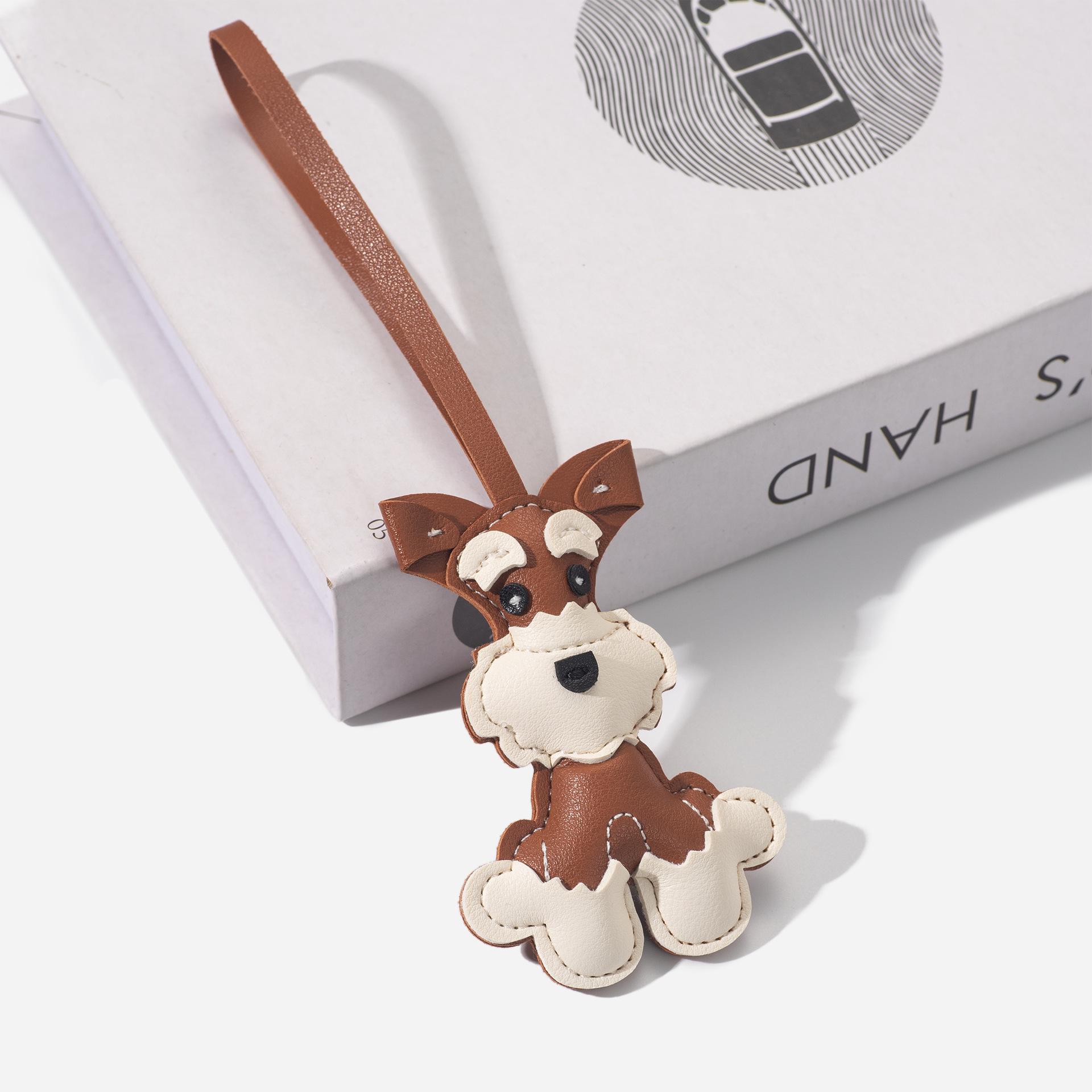 Мультяшный брелок для щенка шнауцера - Креативный кулон-собака и аксессуар для сумки