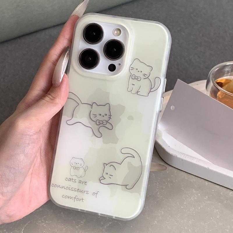 INS New Chinese Elegant Cute Kitten Personalized Phone Case For iPhone 17 Promax Air 16 15 14 13 12 11 Pro Max Soft Back Cover