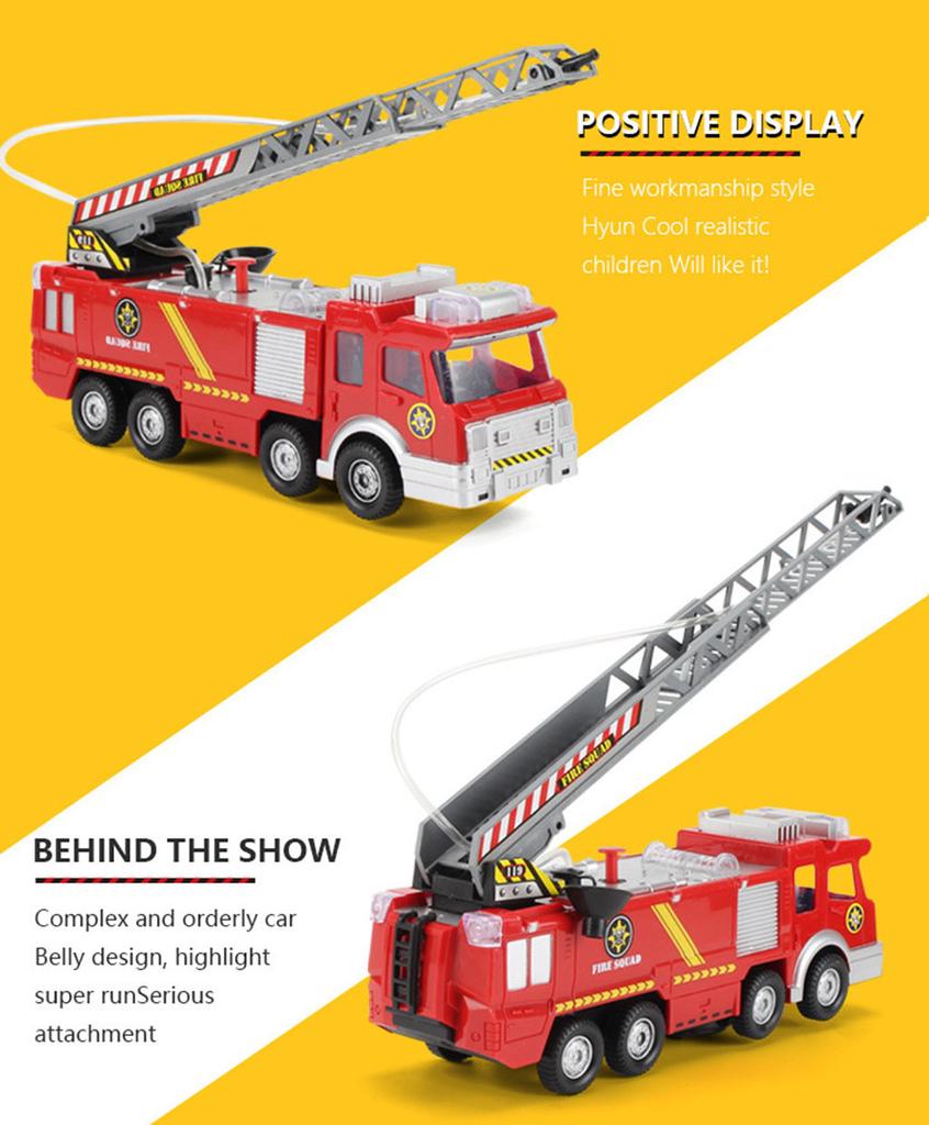 Shooting Water Lights N Sounds  Fire Truck Toy Rescue Vehicle Gift for Kids