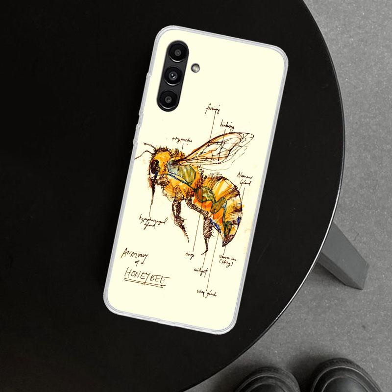 Bugs Bees Scientific Decomposition Phone Case Cover for Samsung Galaxy A17 A16 A26 A36 A56 A57 A37 A15 A25 A35 A55 A14 A24 A34 A