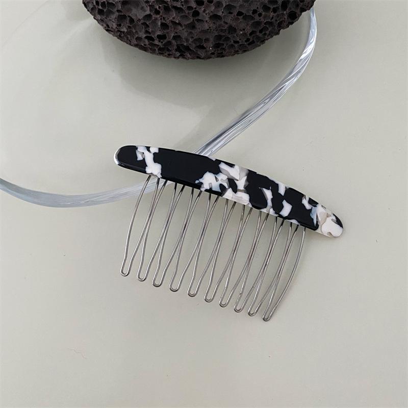 Small Size 7 Teeth Insert Comb Clip Women Hair Styling Hairpins Women Headwear Jewelry Bangs Broken Hair Comb Clip Girls Gifts