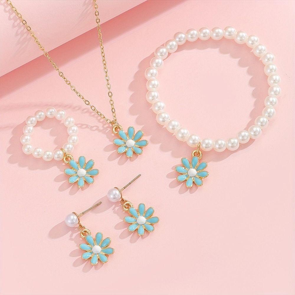 Pearl Necklaces Suittweed Style Bracelets Cute Jewelry Sets  Gifts for Girls