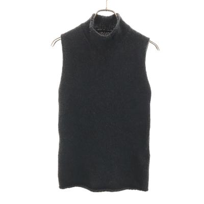 No Sleeve Knit M Charcoal Gray Sweater Women Used