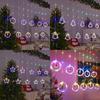 Christmas Curtain Lights Tree Star Ring Shape Led String Decor For Holiday Celebrations