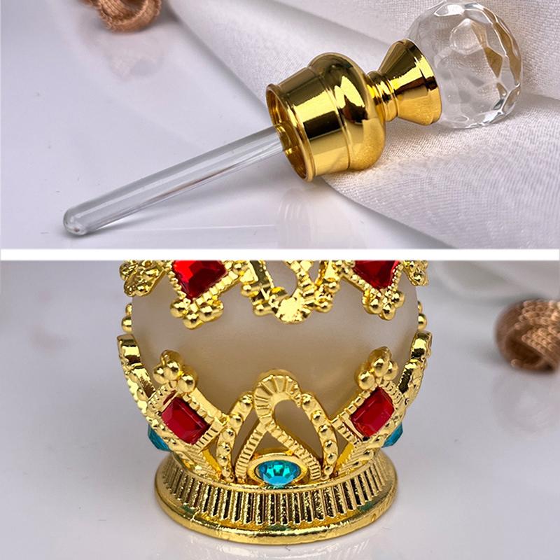 1Pc 15Ml Dubai Style Storage Bottle Glass Bottle Refillable Perfume Essential Oil Bottle Special Split Bottle Empty Bottle