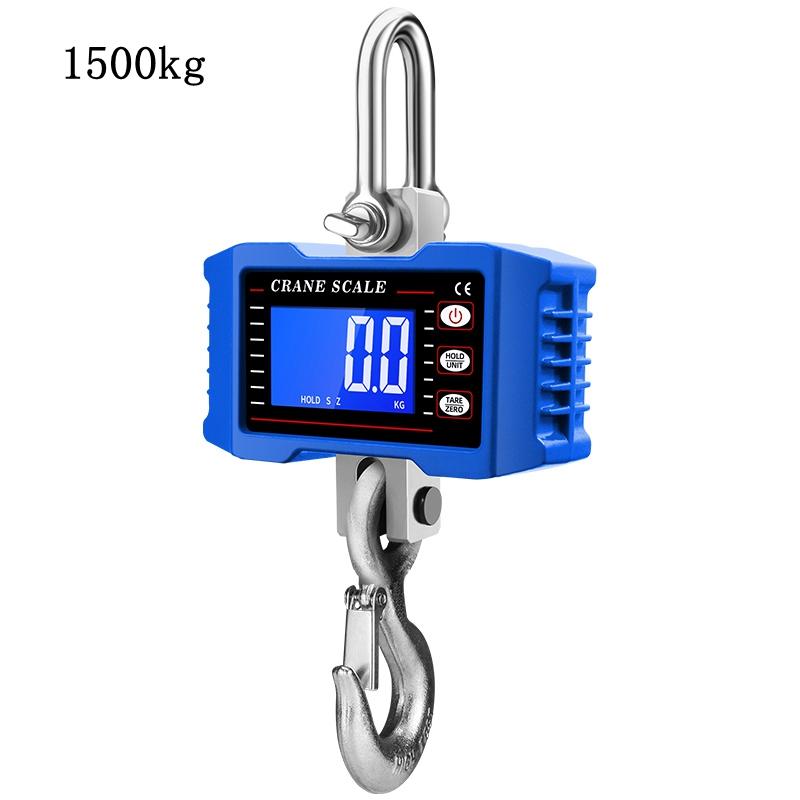 Digitale HängeWaage 1500kg WiegeWerkzeuge 1000KG Schwerlast KranWaagen LCD Stahl Industriell Automatischer Haken WiegeWaage