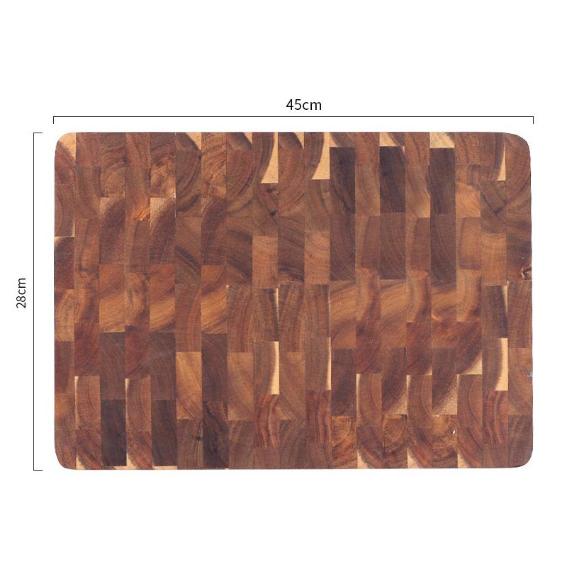 Acacia wood Solid wood cutting board Home kitchen solid wood geometric grid splicing wooden cutting board