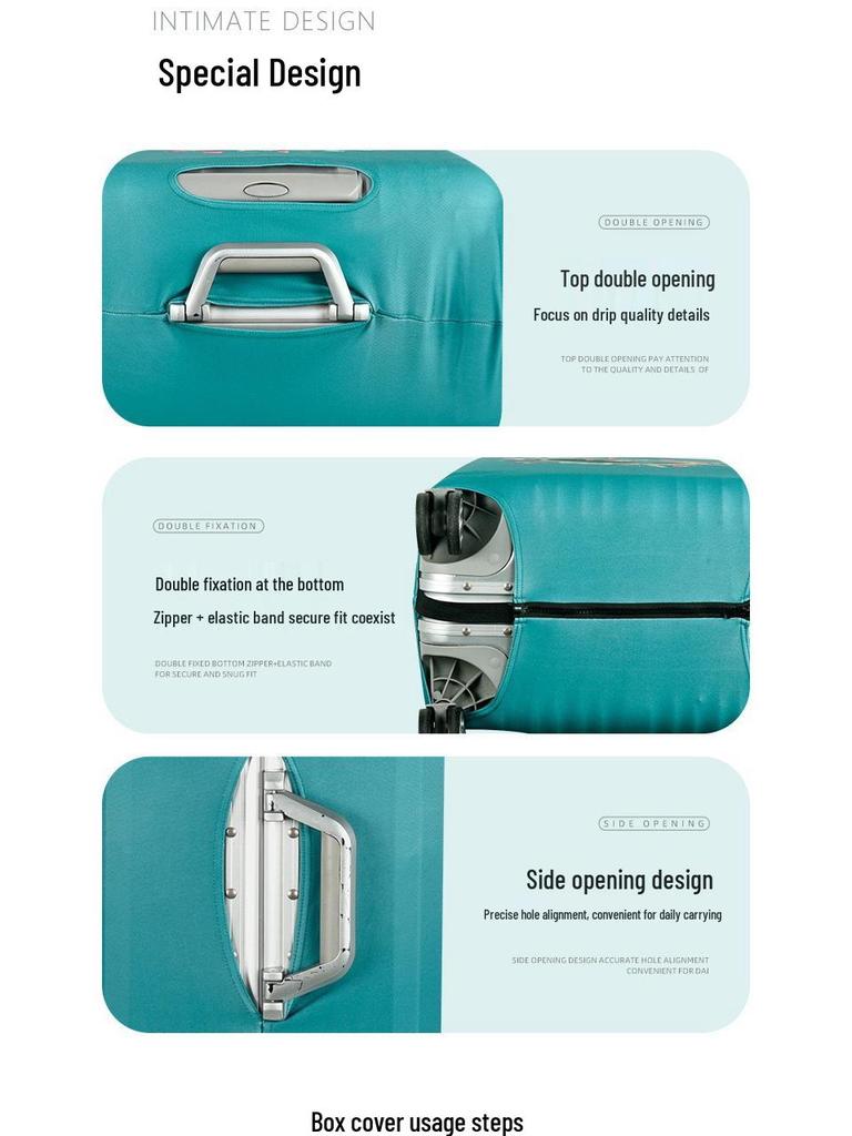 Durable Elastic Luggage Protector: Thick, Wear-Resistant Suitcase Cover (22/24/26 Inch), Customizable Logo