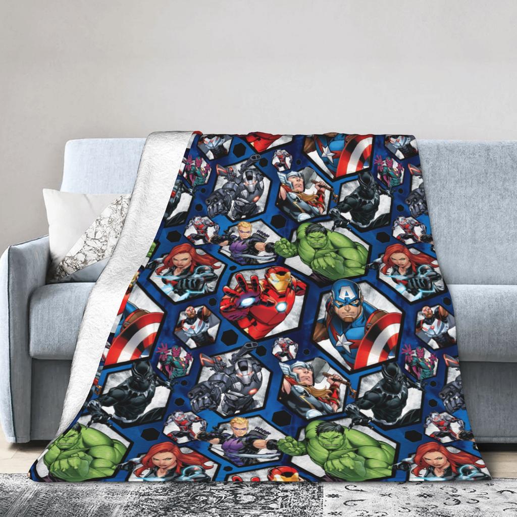 Avengers  Blankets Fleece  Winter   Multifunction Super Soft Throw Blankets for Bed Bedroom Rug Piece