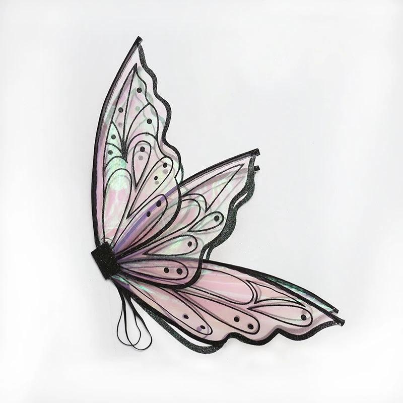 1pcs Princess Elf Butterfly Wings for Kids, Performance Props for Girls, Happy Birthday, Wedding Party Decorations, Angel Wings