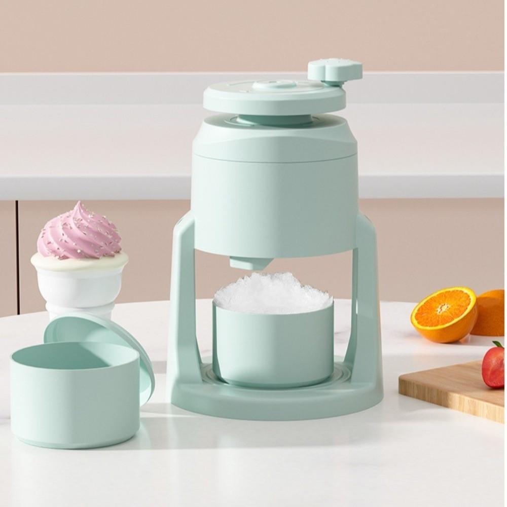 Compact Manual Shaved Ice Machine Portable Ice Slush Machine Ice Cream Machine Children Use