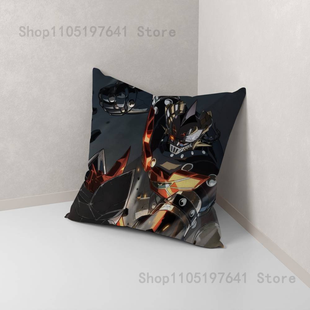 Anime M-Mazinger Z Robot Pillow Case For Sofa Decor Car Office Room Printing Cushion Cover Decorations and Protector