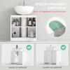 Under-Sink Cabinet Bathroom Cabinet with 2 Doors Adjustable Shelf for Sinks with or Without Pedestal 60x30x59.8 Cm White
