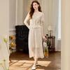 Bailuyu Women's Embroidered Lace Two-Piece Set